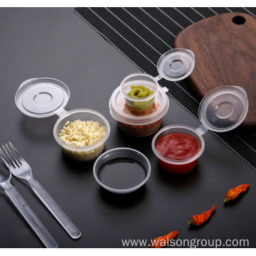 Disposable sealed plastic storage sauce box